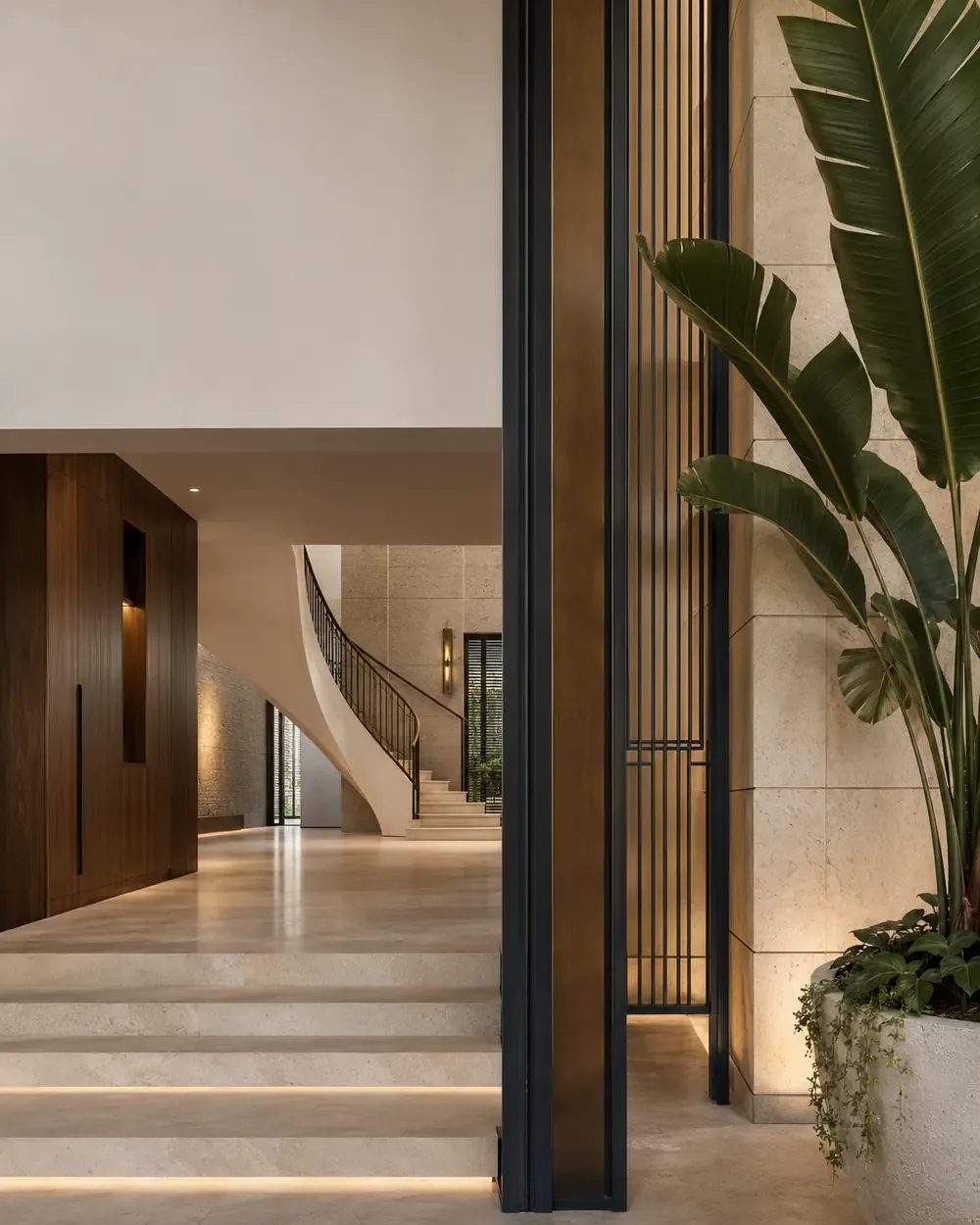 Entrée et escalier d'une résidence gérée par Marco Group